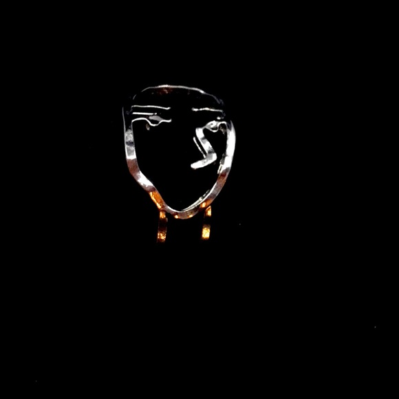 Abstract Minimalist Face Art Bracelet Cuff - Picture 3 of 10